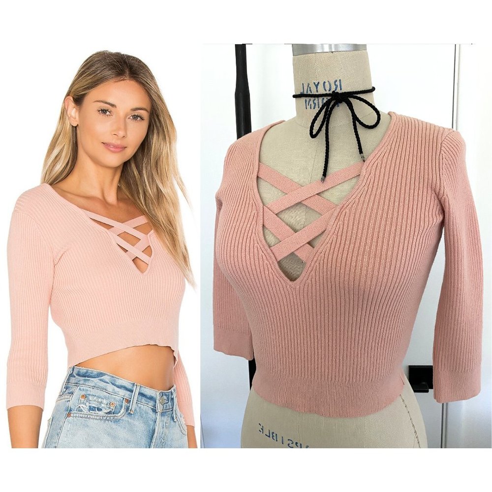 NEW | Ale by Alessandra x REVOLVE Leona Crop Ballet Sweater | M